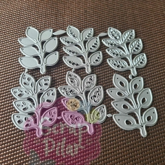 DIE / TROQUEL - SET DE RAMAS (x6 un) - HOJAS