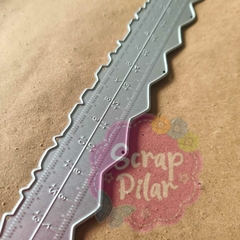 REGLA DE RASGADO - TRES DISEÑOS DE RASGADOS - DE ACERO CARBONO - NUMERACION 20 CM PRECIO X UNIDAD - Scrap Pilar