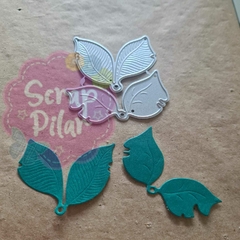 DIE / TROQUEL - SET DE 2 HOJAS con embossing- 2 medidas dif -HOJAS -