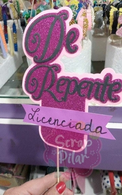 Imagen de DIE / TROQUEL -DE REPENTE CON DOBLE BASE Y ESPACIO PARA NUMEROS -TEXTO -PALABRA - CUMPLEAÑOS -