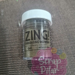 POLVO DE EMBOSSING METALICO DORADO - MARCA ZING DE AMERICAN CRAFT -