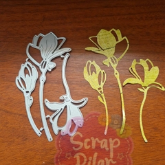 DIE / TROQUEL - SET DE FLORES (3 PZAS) -TALLO LARGO