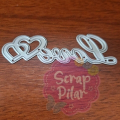 DIE / TROQUEL PALABRA LOVE CON CORAZONES CURSIVA - - comprar online
