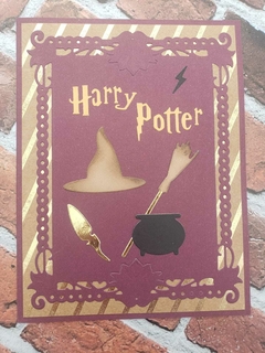 DIE / TROQUEL -SET HARRY POTTER - LOGO ESCOBA - ANTEOJOS- GORRO Y MAS !