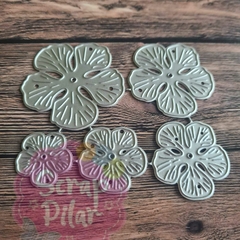 DIE / TROQUEL -NUEV0 DISEÑO - SET DE FLORES 5 PÉTALOS - ( x5 uni) - - comprar online