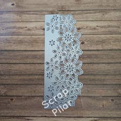 DIE / TROQUEL - GUARDA BORDE 3D TARJETA DE FLORES -