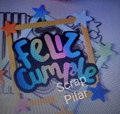 Imagen de DIE / TROQUEL - ROMBO CON FELIZ CUMPLE -NUEVO -TEXTO - PALABRA -
