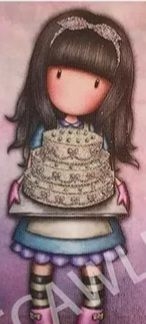 DIE / TROQUEL - MUÑECA GORJUS CON TORTA - MODELO CON TORTA - PARA ARMAR en internet
