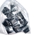 Ponteira, acabamento ou batoque para tubo.  Unidade: CARTELA COM 10 PÇS Observação: Interna para tubo Metalon 20x20 Cor: Preto