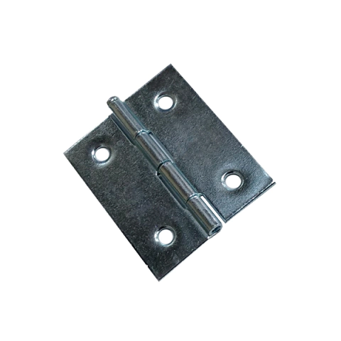 Dobradiça pino solto.  Acabamento: Zincado Dimensional: 1.1/2" (38X33mm), 2" (49X40mm), 2.1/2" (63X45mm), 3" (75X48mm), 3x2.1/2" (76x63mm), 3X3" (76x75mm), 3.1/2" (87x58mm) Observação: Pino solto.