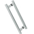 Puxador duplo para portas de circulação.  Unidade: PAR Acabamento: Inox Escovado Observação: Para portas em madeira e/ou vidro Opções: 40 (furo a furo 30cm); 49,50 (furo a furo 40cm) OU 75cm (furo a furo 60cm)