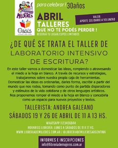 TALLER LABORATORIO DE ESCRITURA