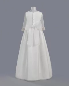 Vestido De Comunión Para Nena plumeti manga 3/4 en internet