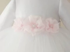Vestido Bautismo Blanco Con Flores en internet