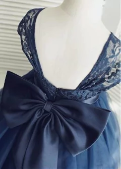 Vestido De Fiesta Para Nena Con Encaje - WARA