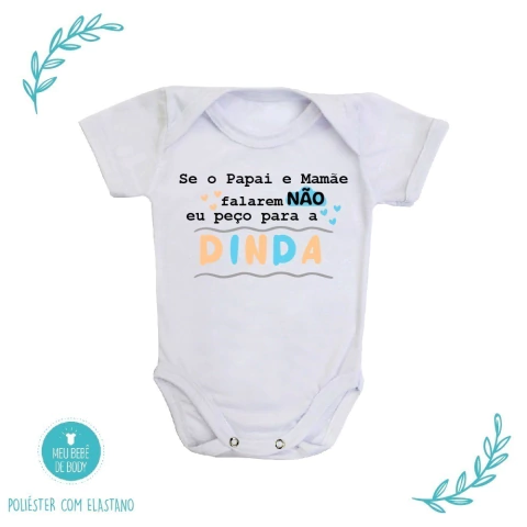 Body de Bebê Peço para Dinda