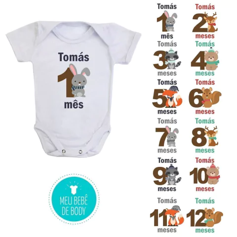 Kit Mesversario Animais de Inverno