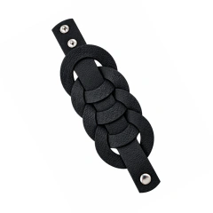 Pulsera de Cuero Brazalete Eslabones