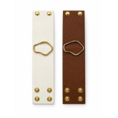 Pulsera de cuero Wave Dorada - tienda online