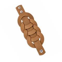 Imagen de Pulsera de Cuero Brazalete Eslabones