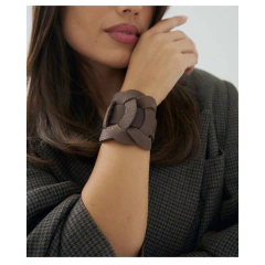 Pulsera de Cuero Brazalete Eslabones - comprar online