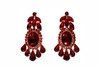 Aros de cristales rojo