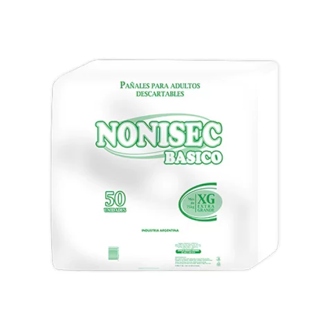 Nonisec pañal recto básico XG x 50 unidades