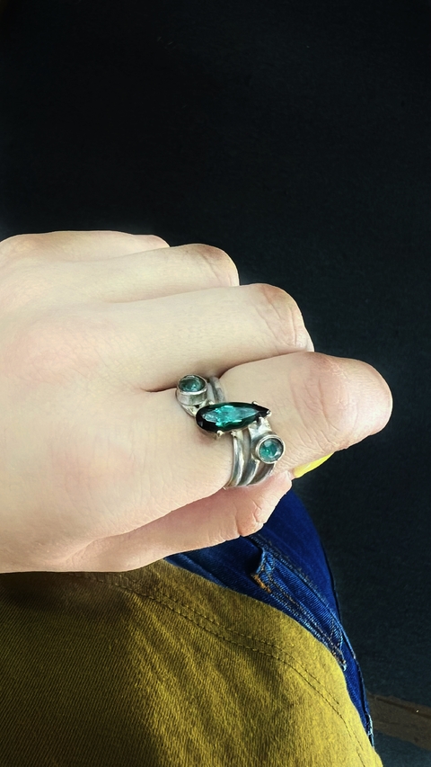 Anillo turmalina verde Recife