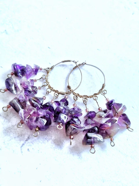 Aros escallas amatista