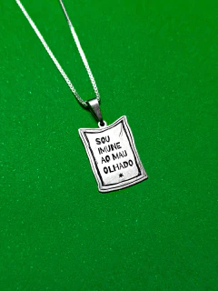 Pingente Bandeira Sou Imune ao Mau Olhado - Gaia acessórios