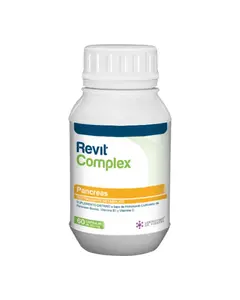 Frasco de suplemento dietario Revit Complex Pancreas revitalizante metabólico con 60 cápsulas de 500 mg