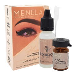 Henna Sobrancelha Menela Profissional Kit Loiro Escuro