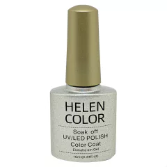 Esmalte em Gel Helen Color Glitter Prata 10ml 26