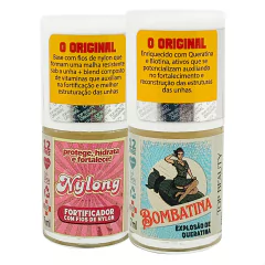 Base fortalecedor de unhas Bombatina e Nylong Top Beauty