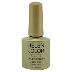 Esmalte em gel Helen Color Glitter refletivo Dourado 10ml 11