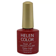 Esmalte em gel Helen Color Vermelho glitter 10ml 238