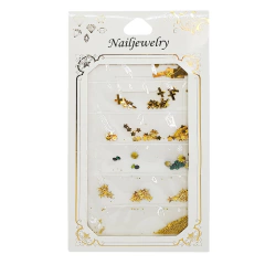 Unhas Decoradas Encapsuladas Joias Strass e Caviar LX025-30