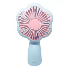 Mini ventilador de mesa Extensão de cílios Flor com Led Azul