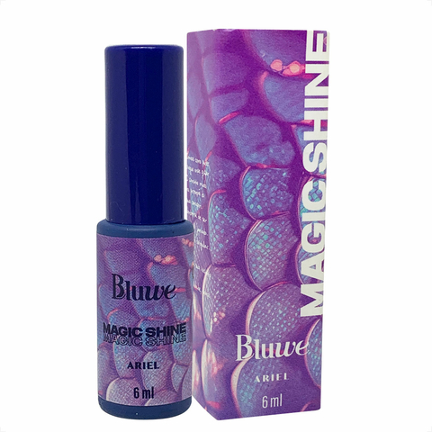 Esmalte em Gel Bluwe Machic Shine Rosa Gltter Ariel 6ml