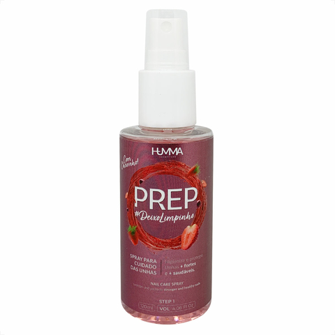 Prep Spray Unha de gel Humma Deixo limpinho Morango 120ml