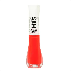 Esmalte Hits Efeito Gel Perolado Coral Vibrante 8ml
