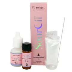 Kit Henna para Sobrancelhas SourCil Fixador Castanho Médio
