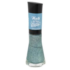 Esmalte Nati Ultra Glitter Azul Localiza Ai 8ml