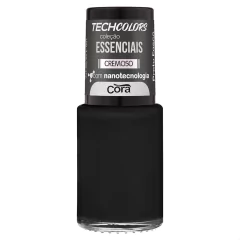 Esmalte Cora Essenciais Preto Intenso cremoso TechColors