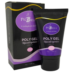 Unhas de Gel Polygel Piubella Hipoalergênico Rosa Nude 45g