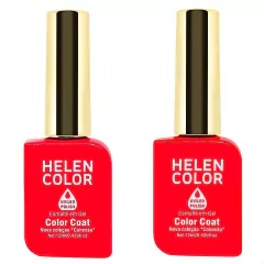 Kit Esmalte em Gel Helen Color Conexão Dois Tons de Vermelho