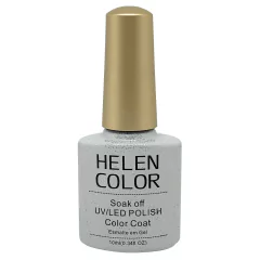 Esmalte em gel Helen Color Glitter prata 10ml 10
