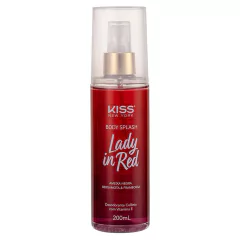Body Splash Colônia Kiss New York Lady in Red Ameixa 200ml