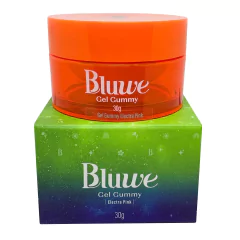 Gel de Unha Bluwe Gummy Electra Pink Gel Sólido Molde F1 30g