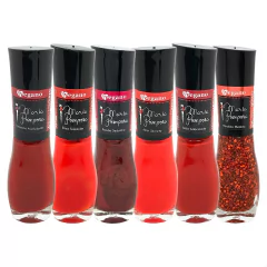 Kit Esmalte Maria Pomposa Coleção Tons de Vermelho 6 cores